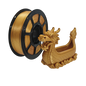 PLA Silk Dark Gold- A warm, luxurious gold with a true metallic shimmer — closer to real gold leaf than any standard yellow PLA. Catches light beautifully across curves and layer lines.